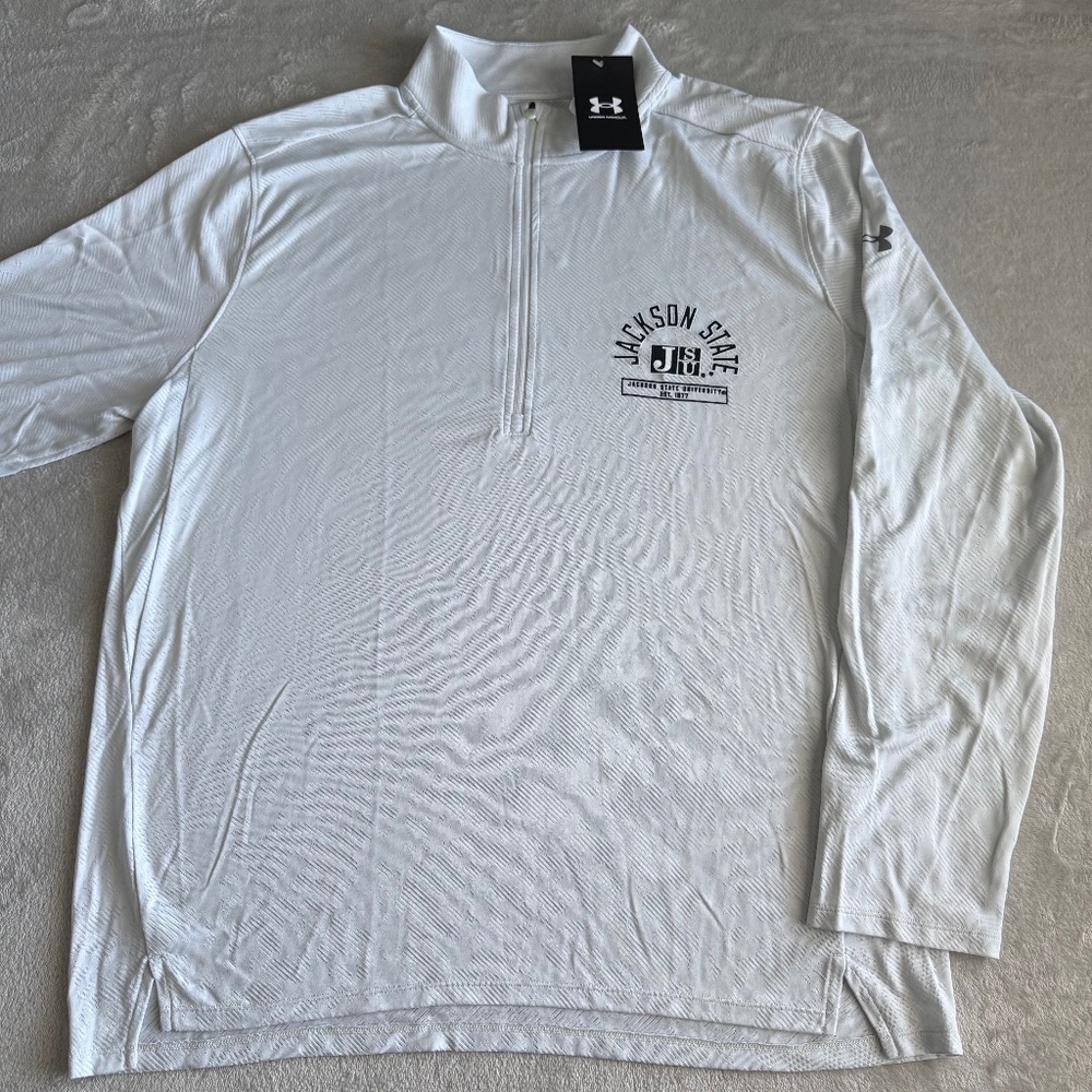 Under Armour UA Tech Vent Jackson State University Mens 1/2 Zip Pullover Size XL